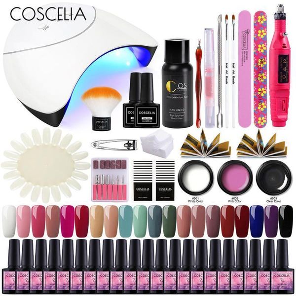 

gel nail polish set with lamp manicure kit tools for varnish art pusher kit1