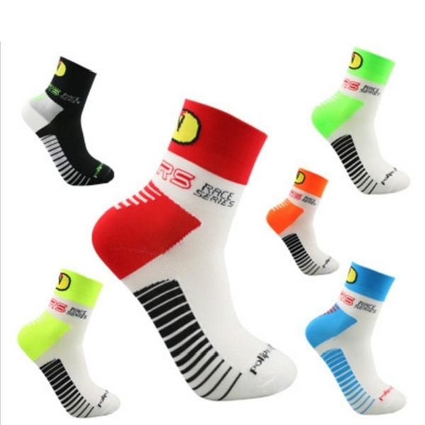 

sports socks brand men's cycling bike bicycle crew, Black