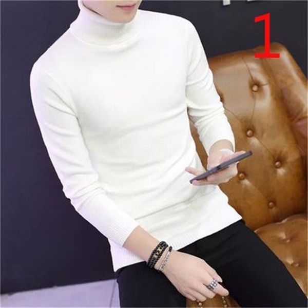 

tide brand men's korean version of the handsome solid color thin section long sleeve t-shirt male trend 210420, White;black