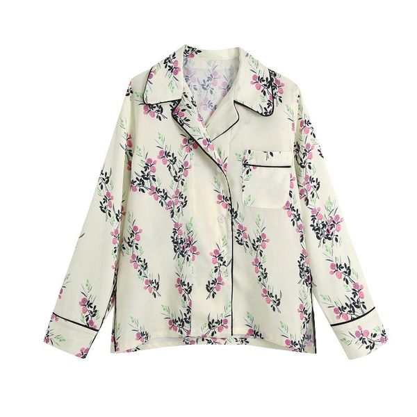 

women's blouses & shirts jcÂ·kilig 2021 printed shirt with trim b1618, White