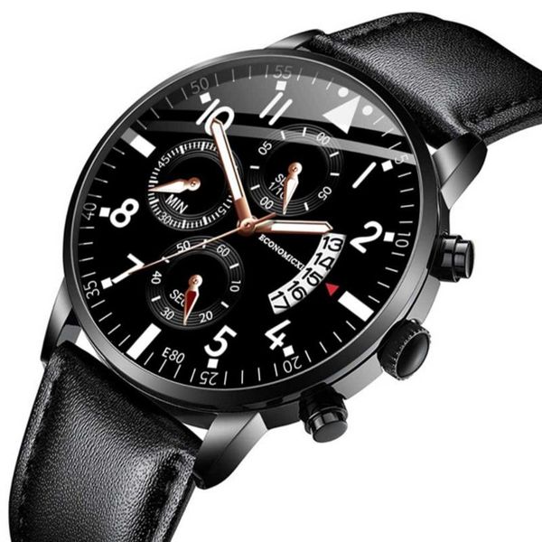 

wristwatches men watch fashion luxury leather strap calendar quartz sport men's wristwatch professional clock leisure relogio masculino, Slivery;brown