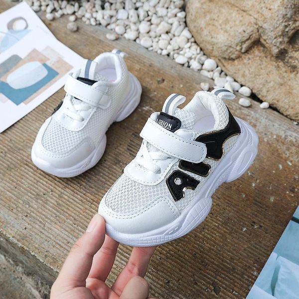 

athletic & outdoor children running sneakers 2021 boys girls sports shoes baby soft microfiber casual comfortable, Black