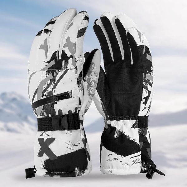 

ski gloves winter for men and women in thickened warm waterproof outdoor cycling touch screen plush