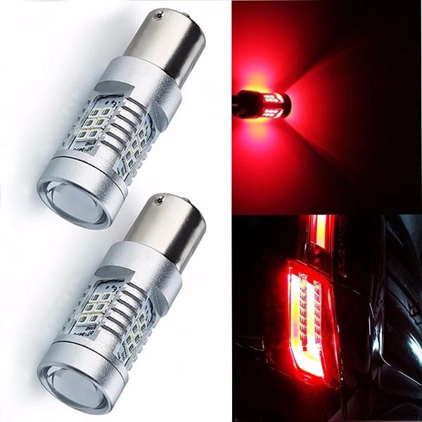 

car headlights bay15d 1157 p21/5w led bulbs red white 6w 12v turn signal brake lights auto lamp accessories