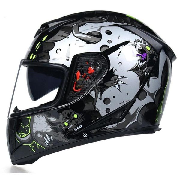 Мотоциклетные шлемы Capacete Da Motocicleta Dupla Viseira Motocross CACCO Модульная точка Moto Rosto Cheio Capacetes de