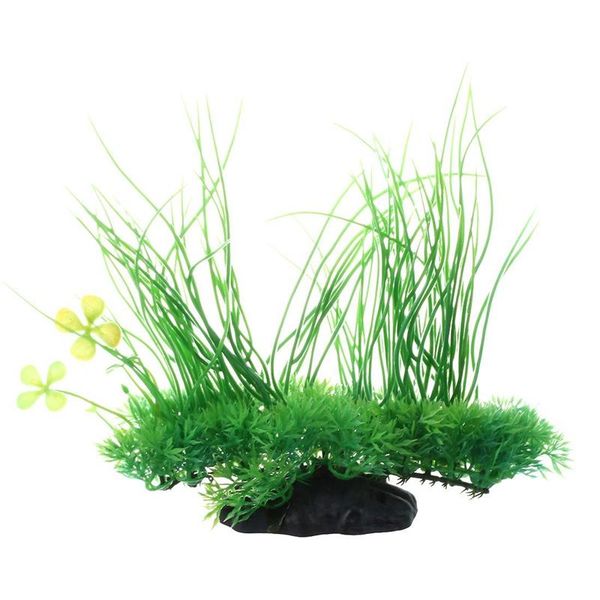 

decorations aquarium emulational green plastic long leaf plant decor 20cm