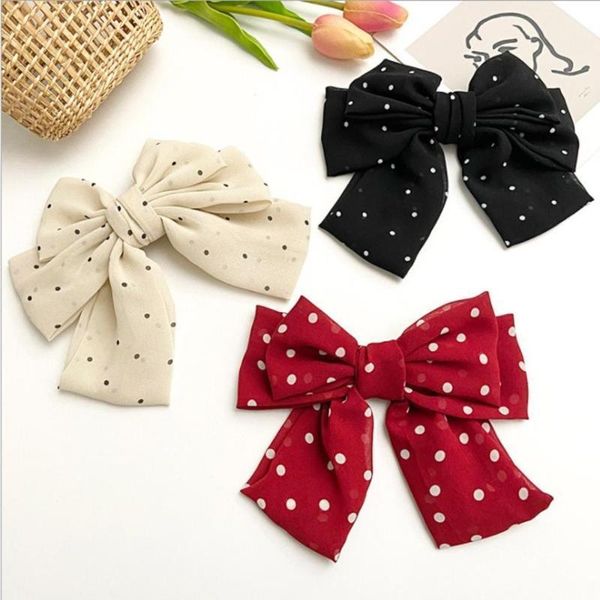 

wave point big bow cloth hair ties scrunchie hairpin hairpinelegant accessories party headdress1