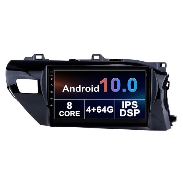 Car dvd Video Player con Wireless Carplay/USB/WIFI Stereo per TOYOTA HILUX 2016-2018 Unità di Testa RHD 4G RAM 64 GB ROM