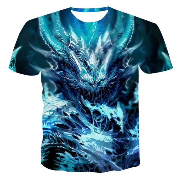 

2021 summer horror devil print 3d t-shirt for men and women loose personality short t fashion couple short sve onva, White;black