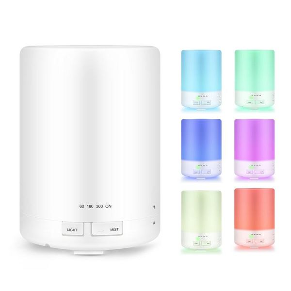 

humidifiers explosive colorful ultrasonic aromatherapy machine 300ml cylindrical humidifier without printing