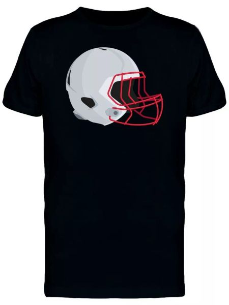 

American Football Helmet Flat Men's Tee -Image by Shutterstock, White;black