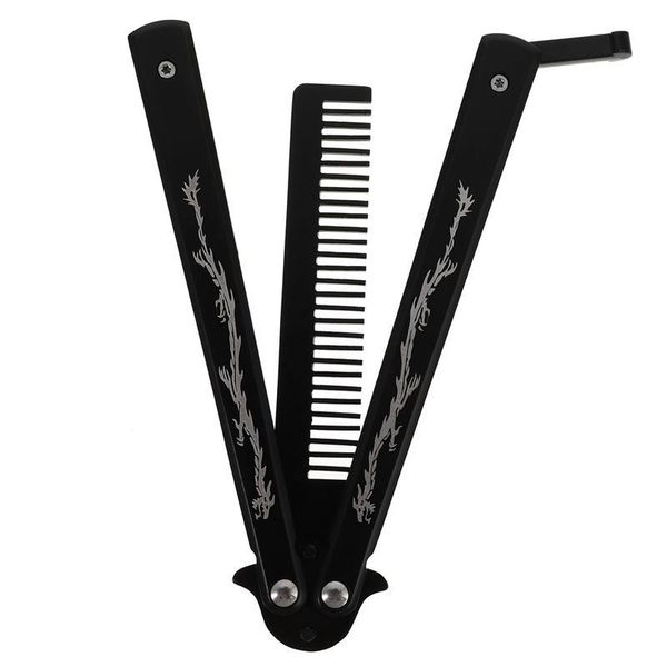 

hair brushes 1pc stainless steel butterfly comb styling tool salon training barber practice hairdressing haircut, Silver