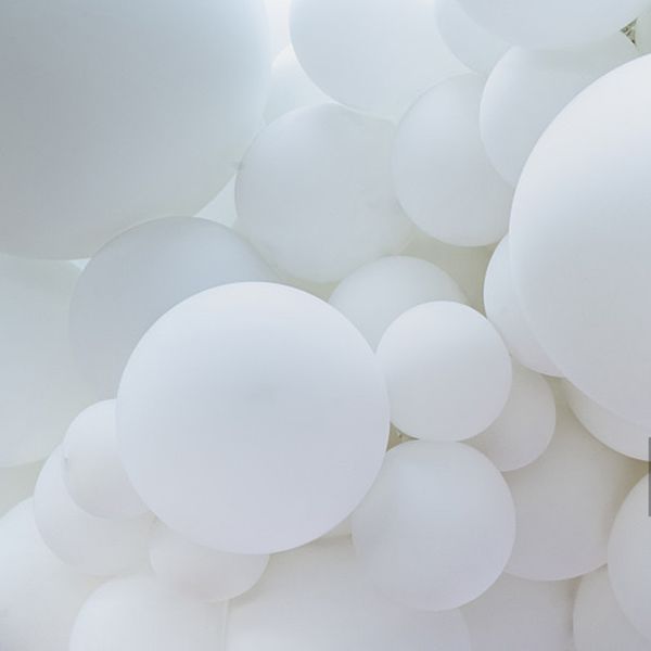 Fosco puro balões brancos decoração de casamento festa de aniversário festa de bebê hélio ballon 5inch 10inch 12inch 18inch 36inch
