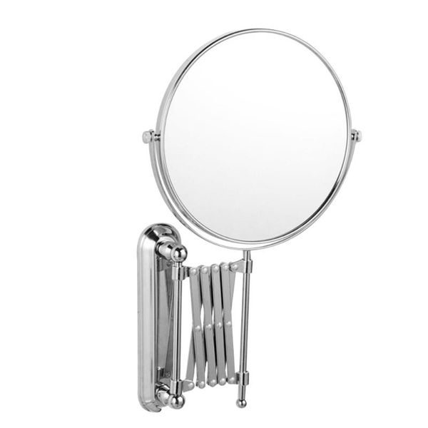 

mirrors 6 inch 3x magnifying round wall mirror two-sided retractable bathroom 360 degree swivel makeup