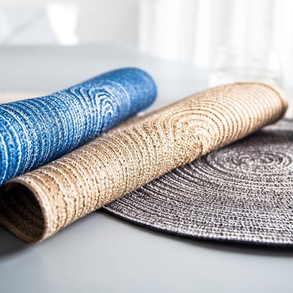 

mats & pads 4/6/8 pcs home decoration table placemats for ramie insulation pad solid non slip kitchen