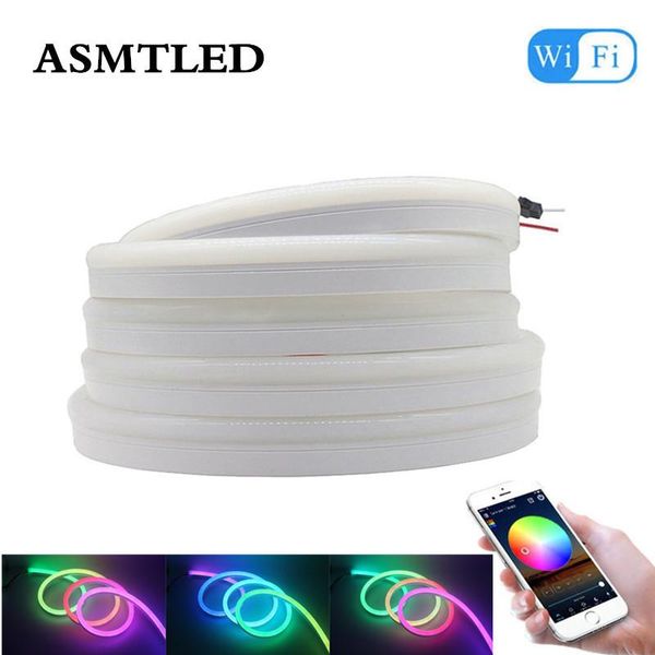 

strips 12v addressable ws2811 pixel strip light individually rgb dc12v led band stripe neon 5m soft lighting