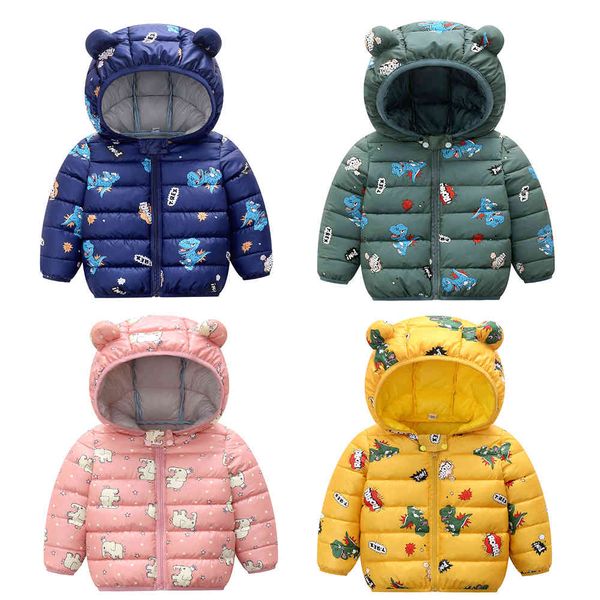 

new autumn winter baby girls jacket for boys cartoon print coat kids hooded outerwear coat children jackets toddler clothes, Blue;gray