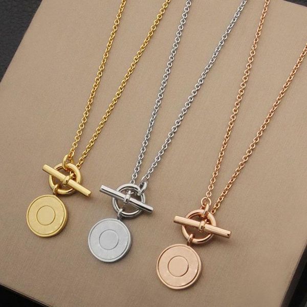 

chains wholesale jewelry for women necklace luxury stainless steel rose gold retro simple classic korean gift with logo, Silver