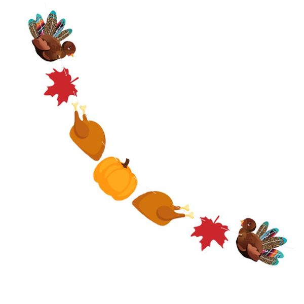 

decorative flowers & wreaths 1pc creative thanksgiving party banner paper