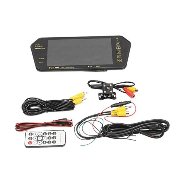 

car rear view cameras& parking sensors 7 inch bluetooth tft lcd color mirror mp5 player viedo monitor display reversing auxiliary camera