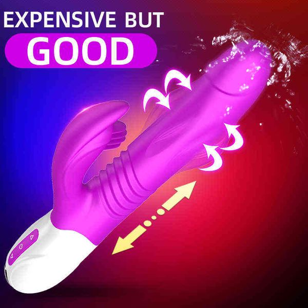 NXYVibrator G Spot Rabbit Vibratore Dildo Telescopico Ingrandisci Giocattoli erotici per adulti Macchina del sesso di alta qualità per le donne Negozio 1123