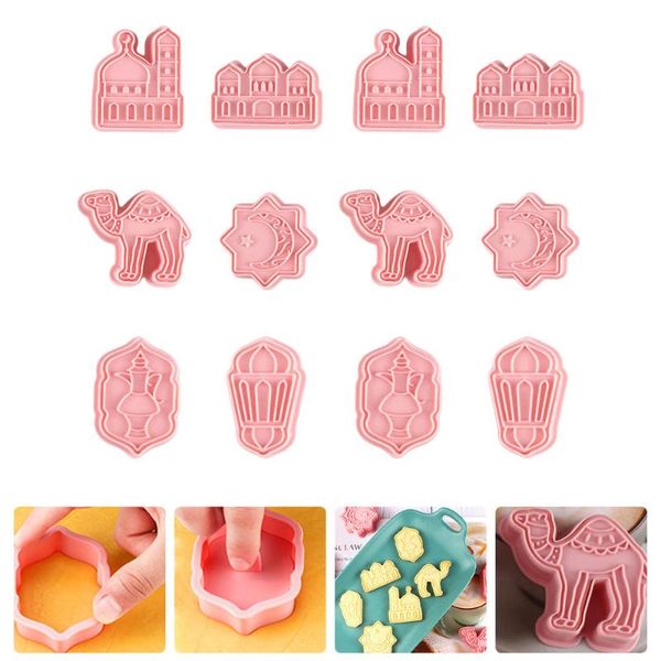 

baking moulds 12pcs 3d biscuits mold diy silicone ramadan party bakery