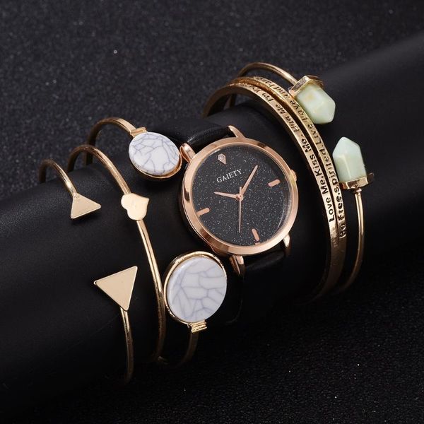 

wristwatches minimalist fashion woman 7pcs/set fine strap watch travel souvenir birthday gifts wrist ladies bracelet clock a3752, Slivery;brown