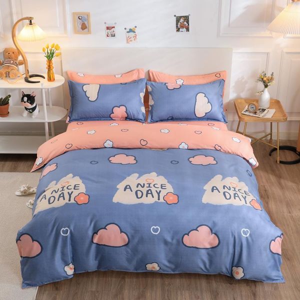 

bedding sets drop 2/3/4pcs king size family set include bed sheet duvet cover pillowcase multicolor for kids cloud