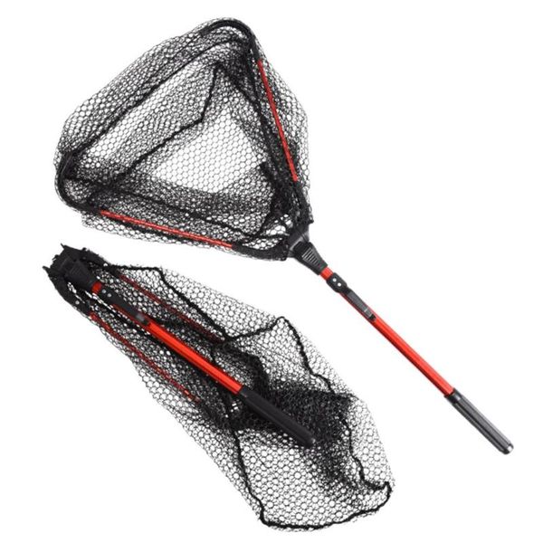 

fishing accessories leo foldable aluminum alloy handle landing net catch release tackle