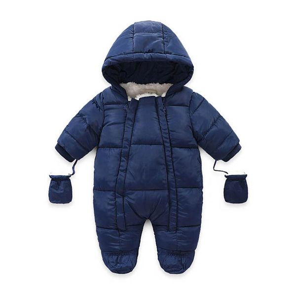 

baby rompers autumn winter newborn jumpsuit boys girls jumpsuits hooded long sleeve bodysuits infant one piece clothing toddler onesies kids, Blue