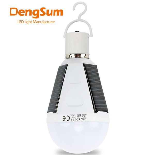 

solar lamps [dengsum]rechargeable led bulb e27 lamp 7w 12w 85v-265v outdoor emergency solarpoweredbulbcamping hiking fishing light