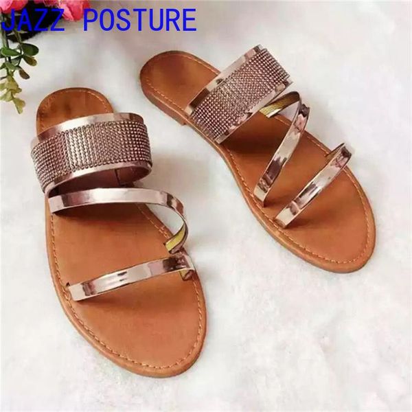 

slippers women 2021 ladies beach large size 40 41 42 43 w078, Black