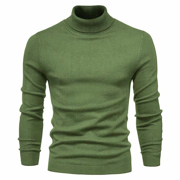 

men's sweaters 2021 autumn winter pullover sweater solid color high neck mens casual knitted bottoming shirt clothes ropa de hombre, White;black