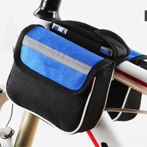 

shopping bags bike bicycle frame front tube bag rainproof mountain two side pouch cycling phone holder saddle