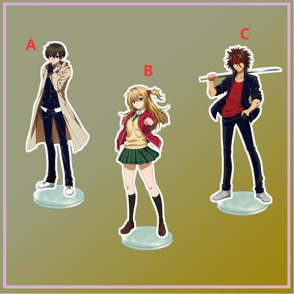 

keychains anime stand battle game in 5 seconds shiroyanagi akira amakage yuuri acrylic figure display deskdecoration 15cm, Silver