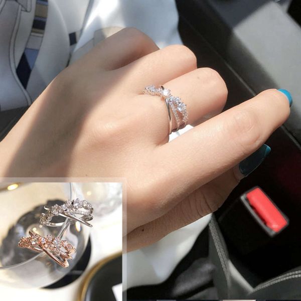

ring female jewelry version versatile simple trendy mouth adjustable korean index finger decoration net red, Black