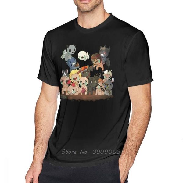 

men's t-shirts the binding of isaac t shirt t-shirt men cotton tshirt hip hop tees harajuku streetwear, White;black