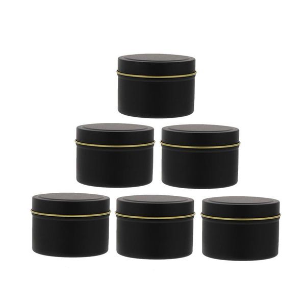 

6pcs 4 oz tinplate sundries storage candle candy gift bottles & jars