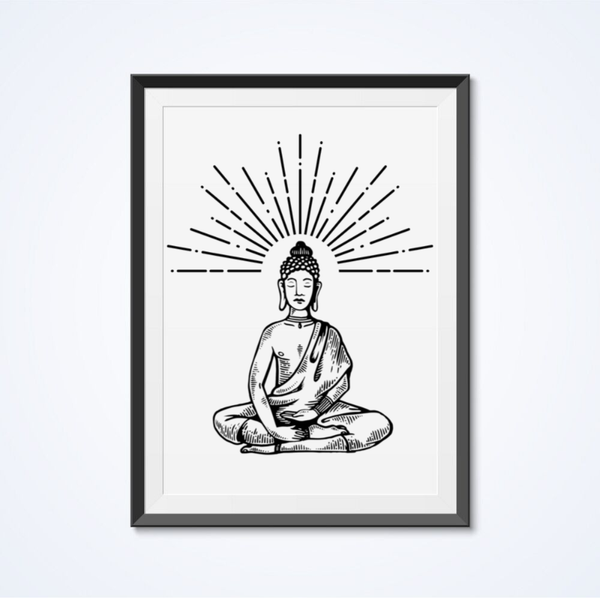 

wall stickers ly designed meditating buddha relaxation decor buddhism can choose with over 20+ different colors a0024