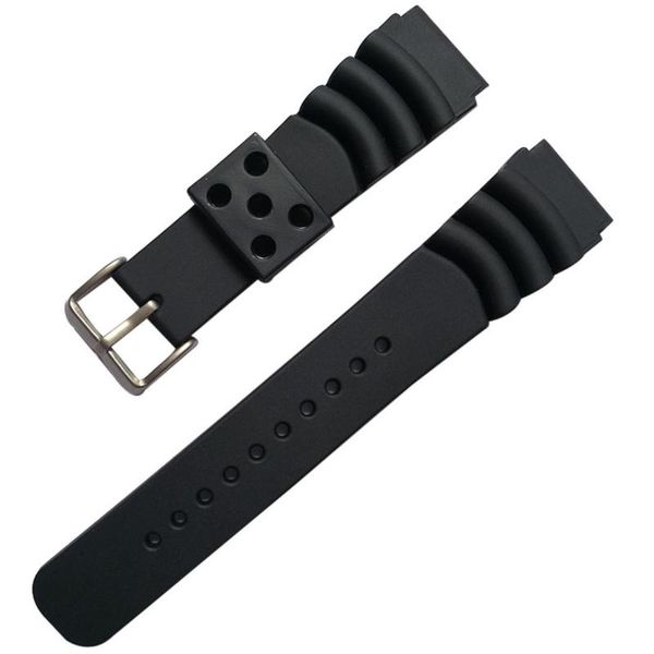 

watch bands steeldive strap 22mm silicone dving watches bracelets mechanical 20mm rubber straps, Black;brown