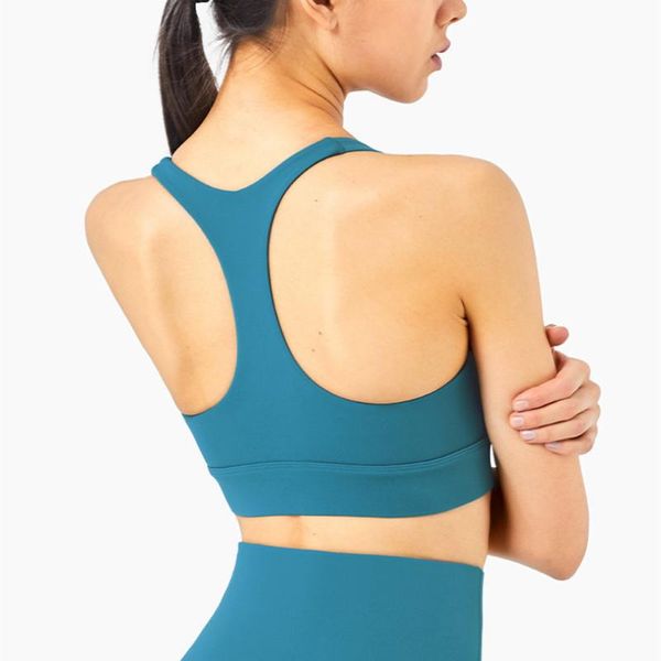 

yoga outfit full zipper high support workout gym bras women breathable racerback training fitness athletic sports bra plain brassiere