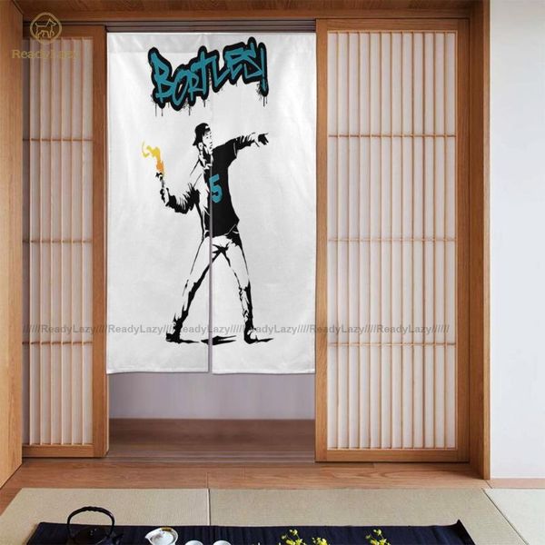 

banksy curtains retro dressing room door curtain double deco & drapes