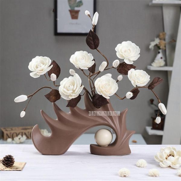 

vases modern nordic simple ceramic vase ornaments dried china rose flower living room coffee table el home furnishing decro y-5/310