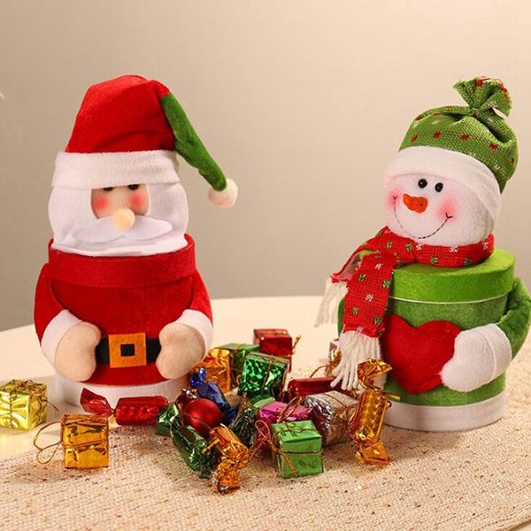 

gift wrap cute christmas candy jar snowman santa claus pattern for children festive party supplies 2