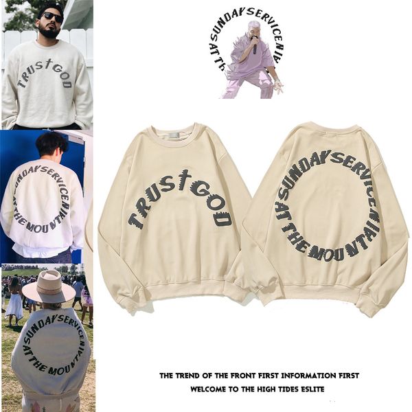 

fashion yang menkanye faye dong's same style singing group holy spirit used wash round neck sweater for men and women, Black