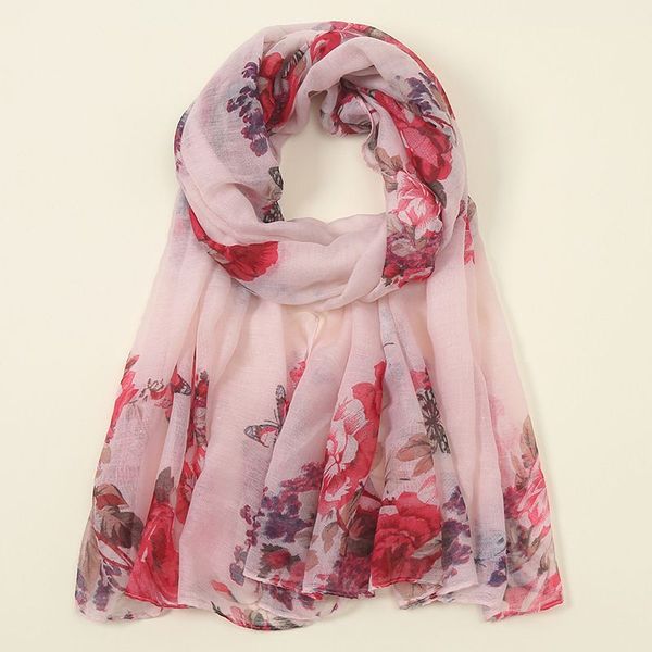 

fashion women classical print scarf scarves sun protection gauze kerchief lightweight ethnic blue and white porcelain bali yarn scarf, Blue;gray