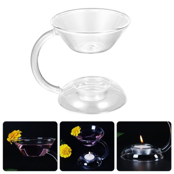 

fragrance lamps 1pc essential oil diffuser clear glass furnace aroma burner