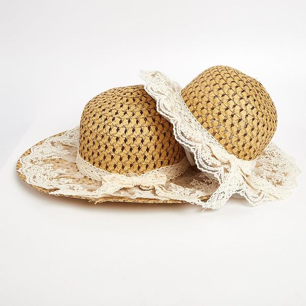 

wide brim hats straw beach side cap floppy female hat lace summer women sun, Blue;gray