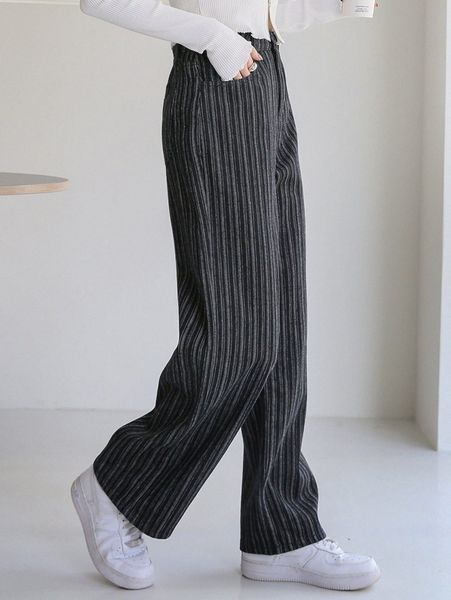 

dazy high waist striped wide leg jeans j8oi#, Blue