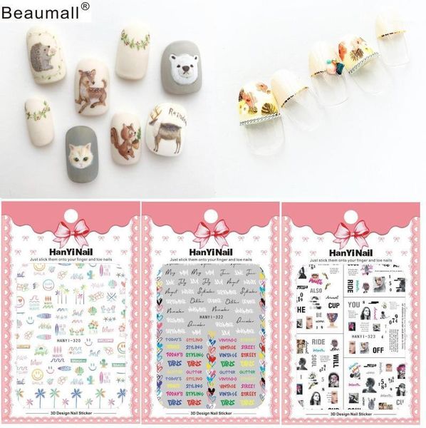 

fashion patterns nails art manicure back glue decal decorations design nail sticker for tips beauty1, Black